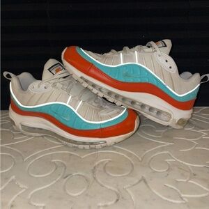 Nike Air Max 98 in Teal, Orange, and Cream